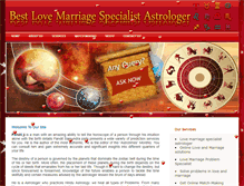 Tablet Screenshot of lovemarriagespecialistastrologer.com